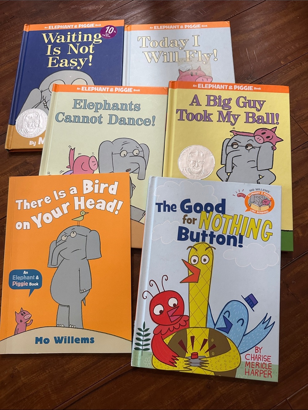 6 Mo Willems Elephant & Piggie Books Lot 5 HC 1 PB Early Reader